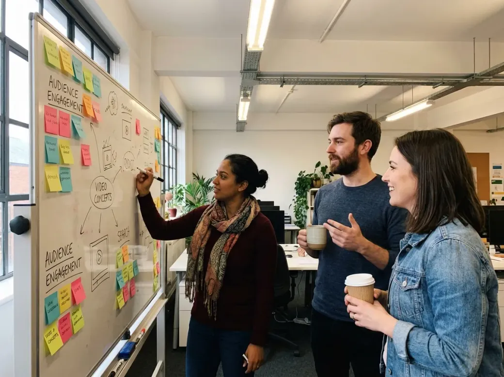 Team brainstorming campaign ideas