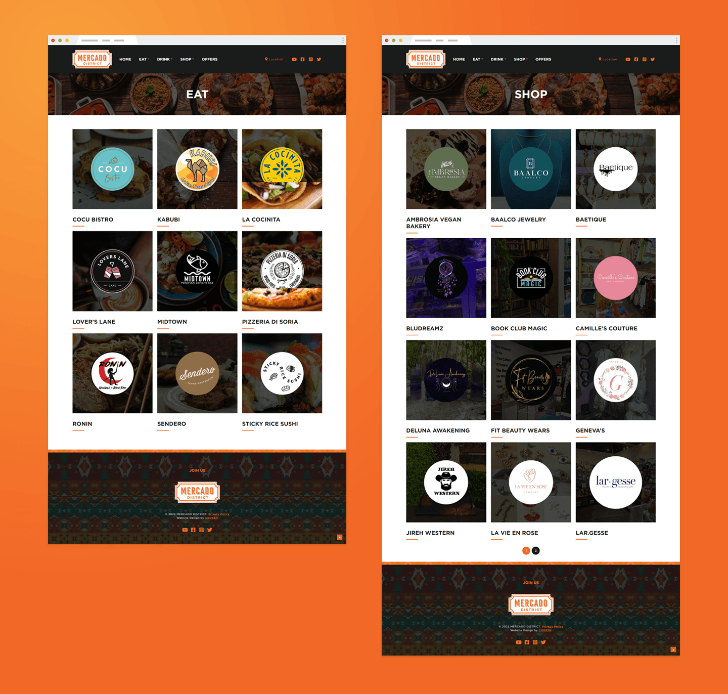 Mercado District - Website