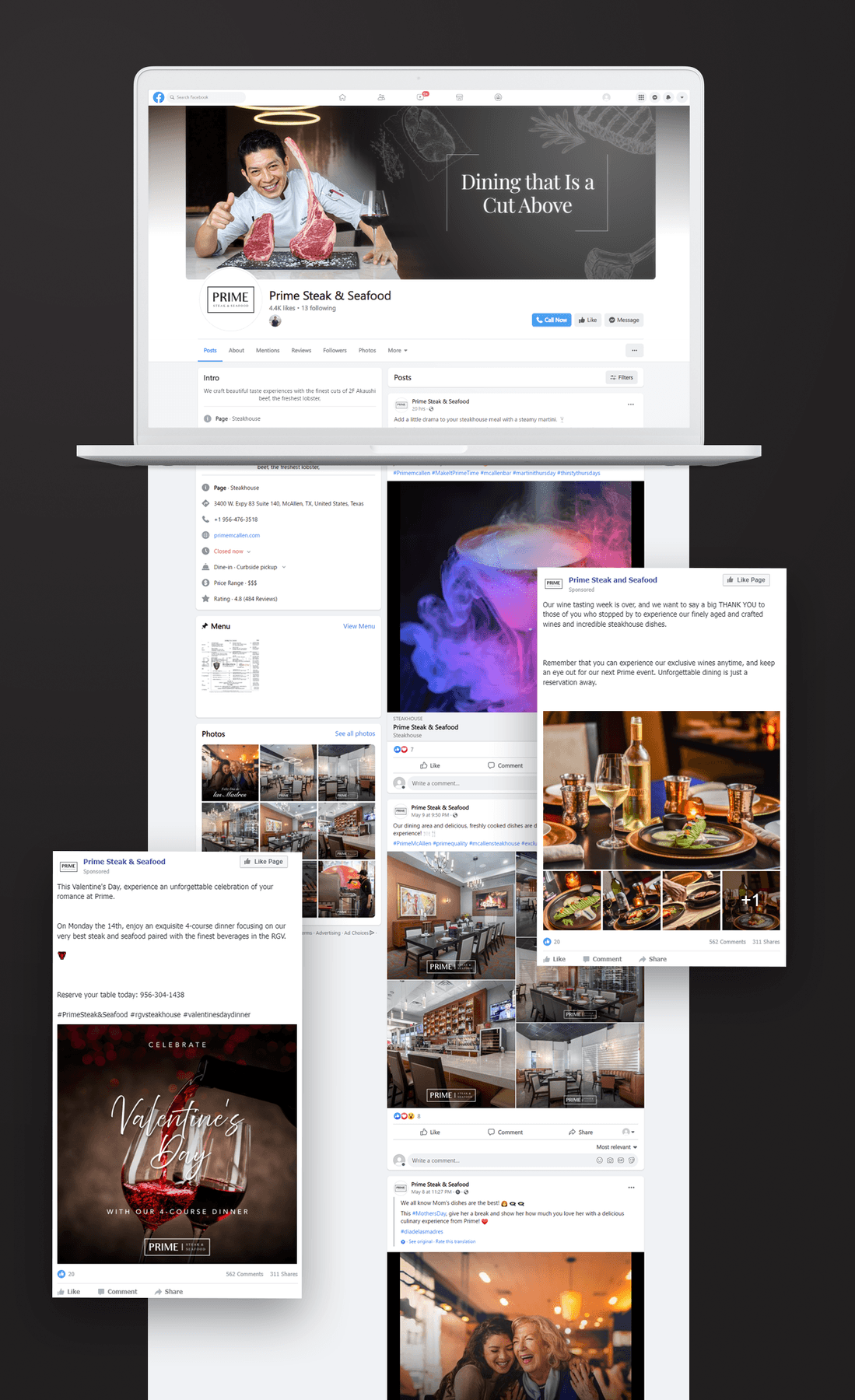 PRIME Steak & Seafood - Social