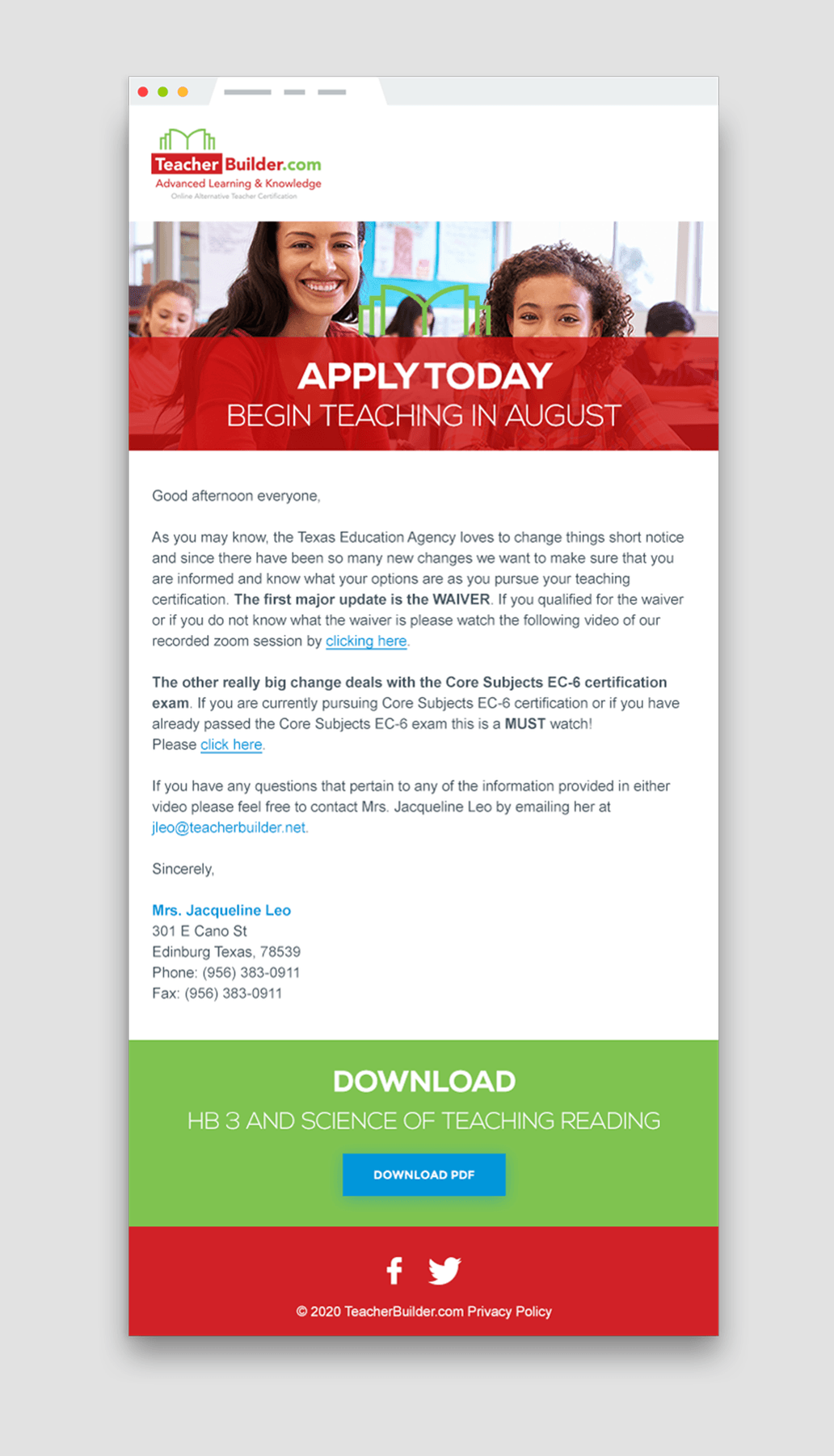 Teacher Builder - Print